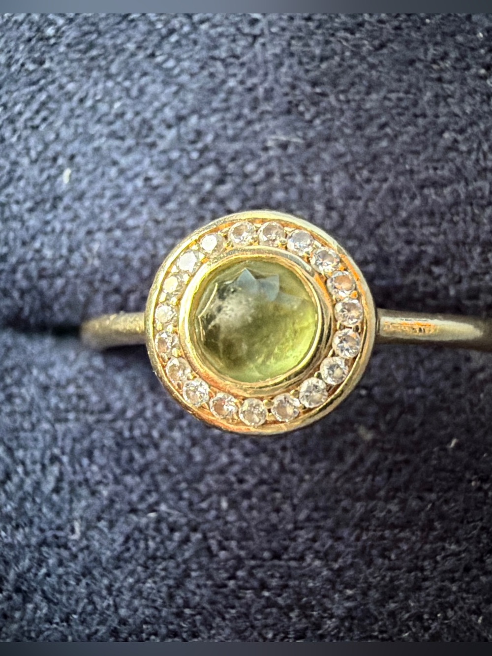 Ippolita 18k Gold Peridot w Diamonds Lolipop Mini Ring -6.5 Like NEW - Picture 2 of 11